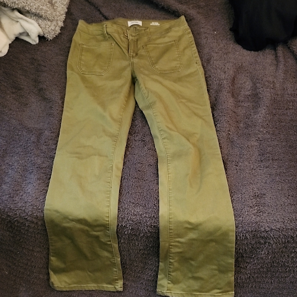 Kensie Olive Low Rise Bootcut Jeans